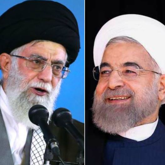 Supreme Leader Ayatollah Ali Khamenei and President Hassan Rouhani