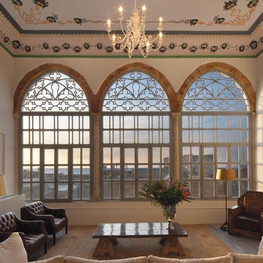 FIT FOR royalty: One of the lavishly furnished common areas at the Efendi Hotel.