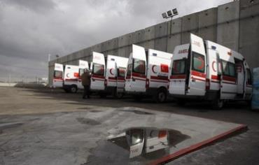 Palestinian Red Crescent ambulances [file]