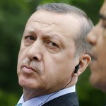 Turkish Prime Minister Recep Tayyip Erdogan and US President Obama in a joint press conference.