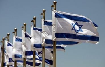 Israeli flags.