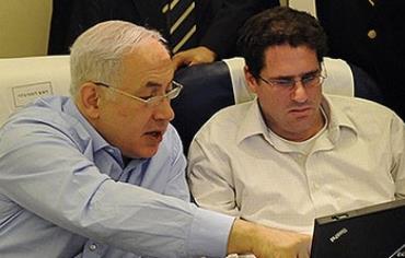 Binyamin Netanyahu with new ambassador to the US, Ron Dermer.