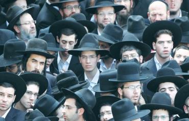 Ultra-Orthodox Jewish men. 