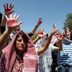 Israelis protesting Palestinian prisoner release July 28, 2013.