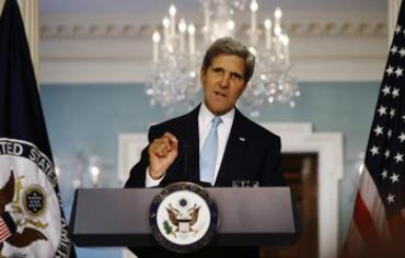 US Secretary of State John Kerry talking about possible US strike in Syria, August 30, 2013.