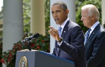 US President Obama speaks athe the White House 