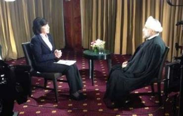 Iranian President Hassan Rouhani interviewed by CNN's Christiane Amanpour.