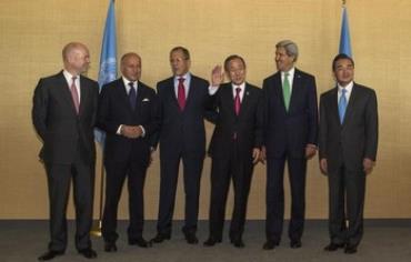 Foreign Ministers from the permanent five countries of the UN Security Council, September 25, 2013.