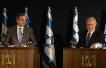 Prime Minister Binyamin Netanyahu meets with his Greek counterpart, Antonis Samaras, in Jerusalem.