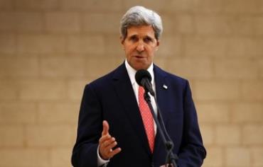 US Secretary of State John Kerry in Bethlehem November 6, 2013.