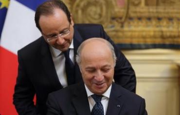 French President Francois Hollande and FM Laurent Fabius