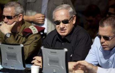 IDF chief Gantz, PM Netanyahu, and Homeland Def. Min. Erdan 