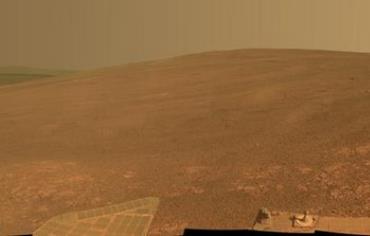 The "Murray Ridge" portion of the western rim of Endeavour Crater on Mars