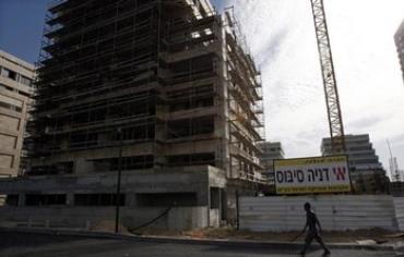 Africa Israel construction site in Tel Aviv.
