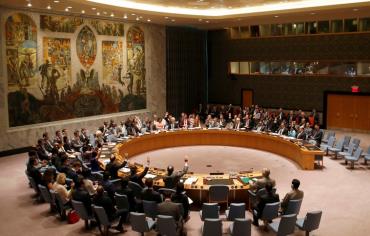 a United Nations Security Council meeting at U.N. headquarters in New York 