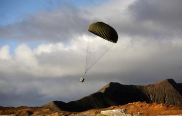 Flying on a powered parachute[illustrative photo]