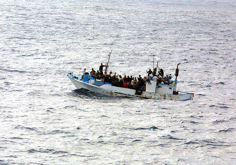 Immigrants on a boat