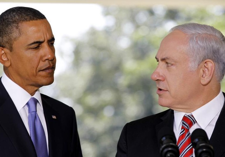 US President Barack Obama (L) and Prime Minister Benjamin Netanyahu