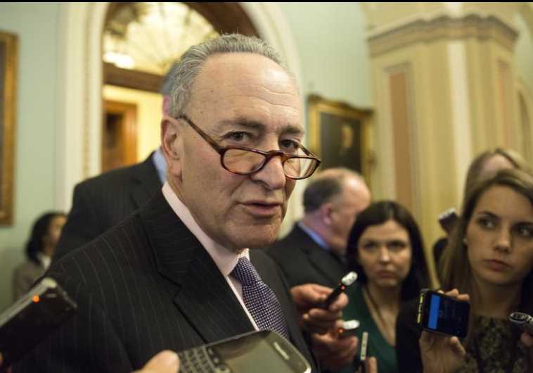 US Senator Charles Schumer (D-NY) speaks to reporters on Capitol Hill in Washington