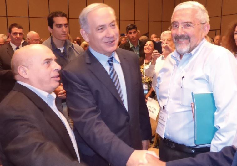 Natan Sharansky, Prime Minister Benjamin Netanyahu and Jewish Agency Director-General Alan Hoffman