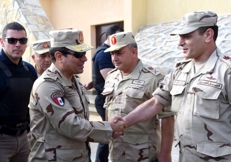 Al-Sisi in uniform making trip to Sinai