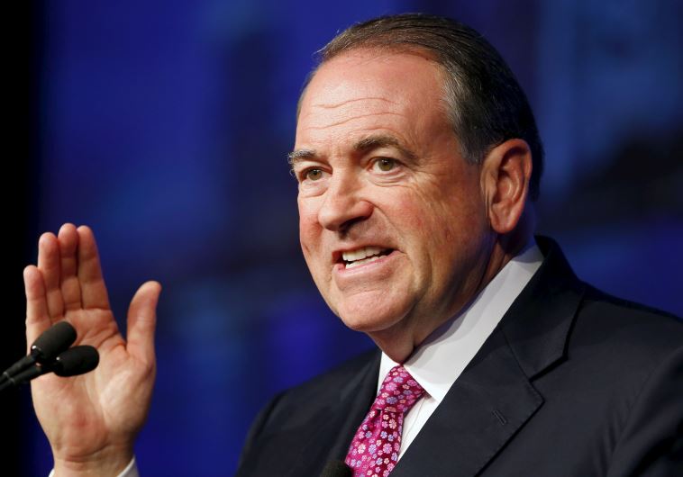 US Republican presidential candidate Mike Huckabee 