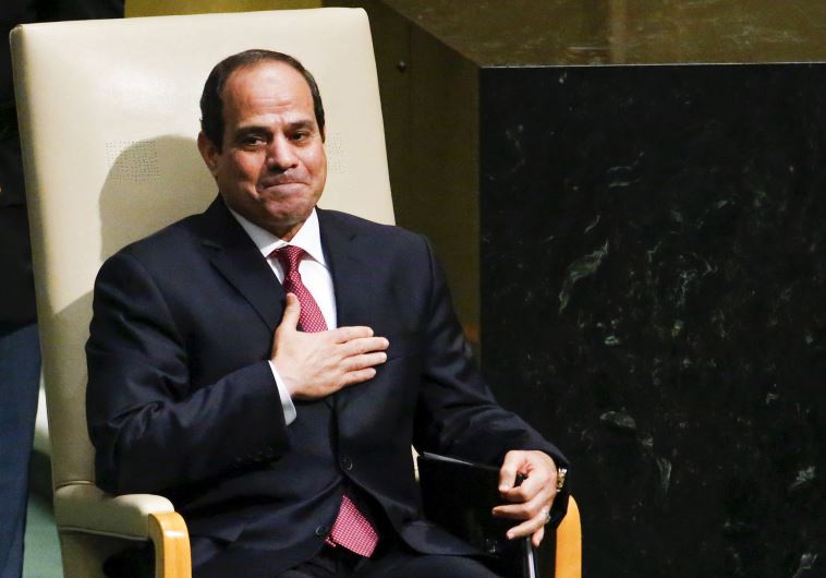 Egypt's President Abdel Fattah al-Sisi after addressing the 70th session of the UNGA, September 28, 