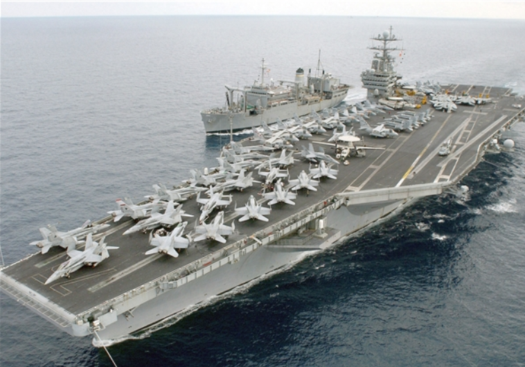 Iranian drone spies on US naval carrier