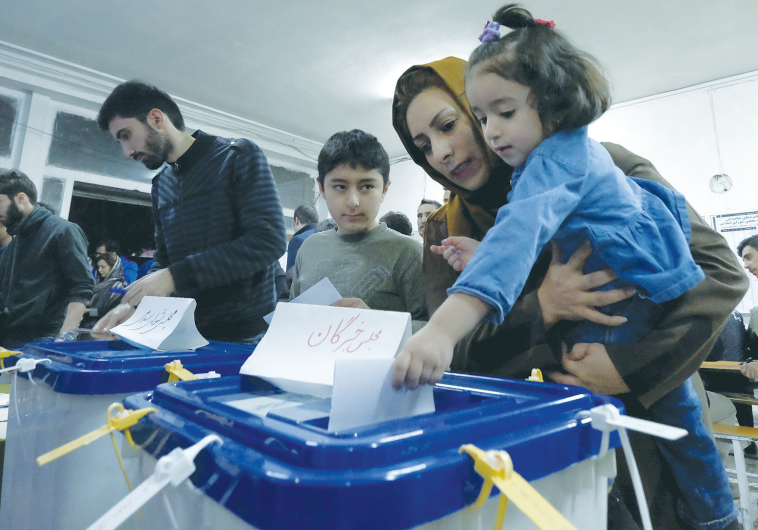 PEOPLE VOTE for parliament and the Assembly of Experts in Tehran