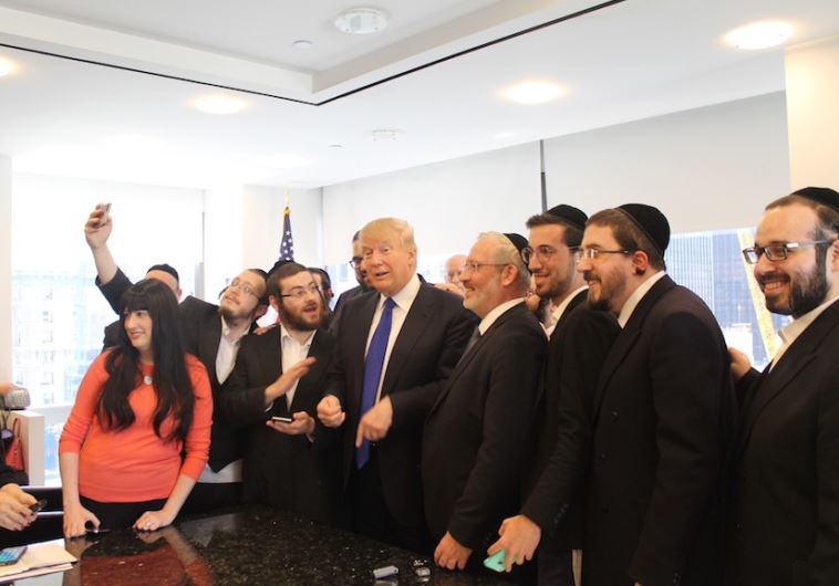 Donald Trump held a 20-minute question-and-answer session with Jewish reporters at his offices at Tr