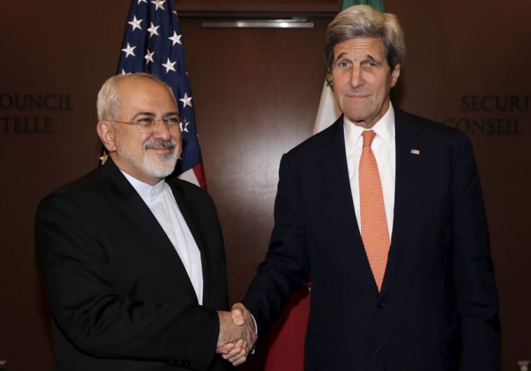 US Secretary of State John Kerry (R) meets with Iran's Foreign Minister Mohammad Javad Zarif 