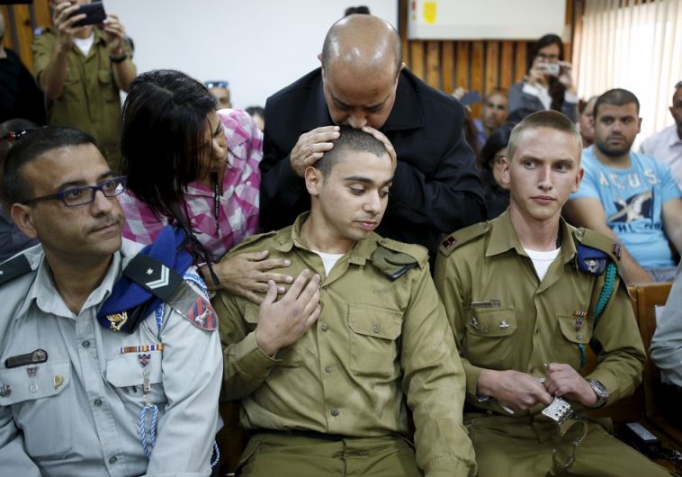 The father of Israeli soldier Elor Azaria, who is charged with manslaughter 