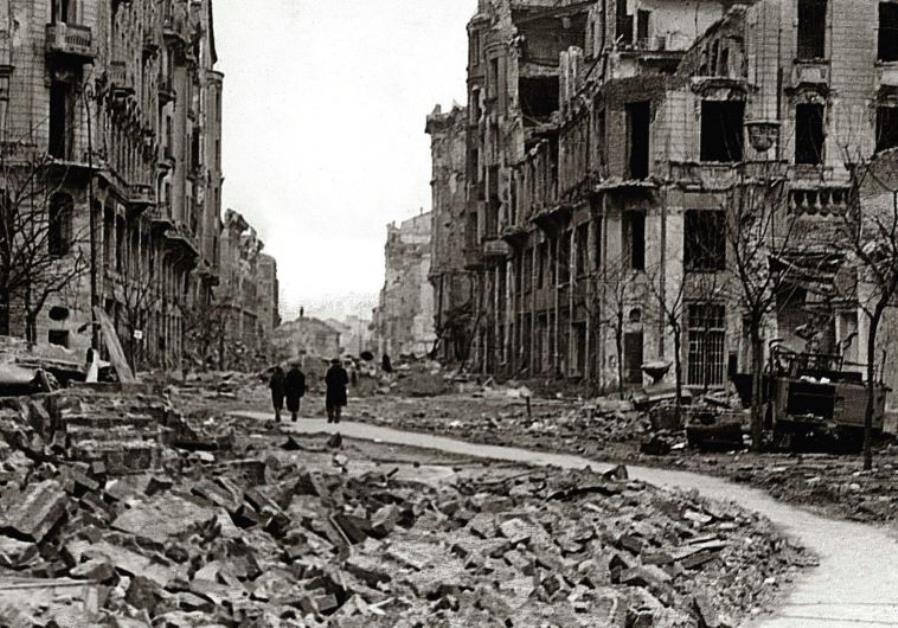 A STREET in Warsaw destroyed during the failed 1944 uprising against Nazi occupiers