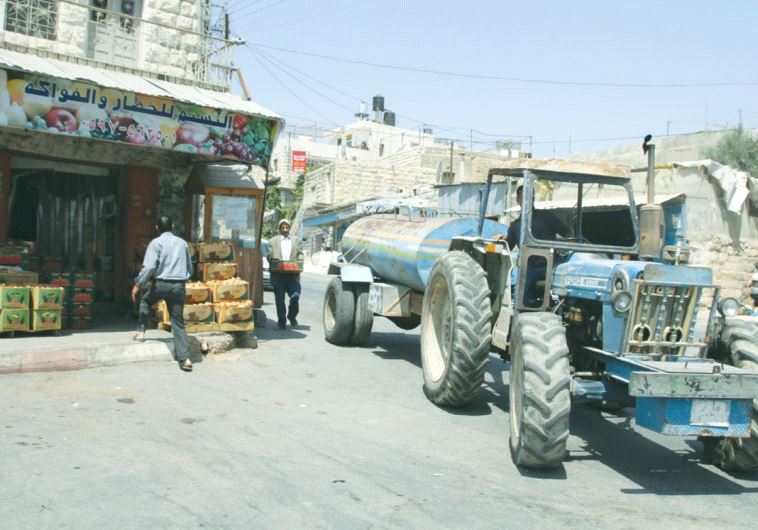 water, tractor, west bank