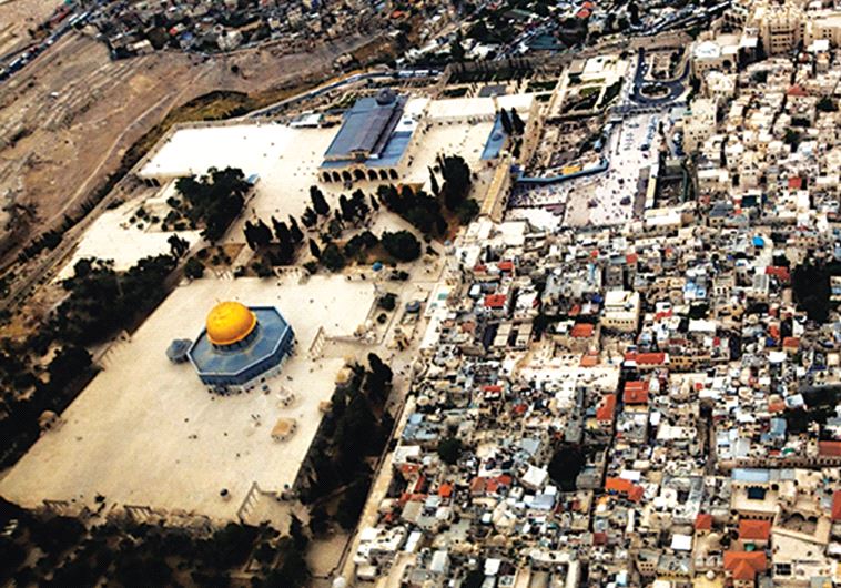 AN AERIAL view of the Old City of Jerusalem.