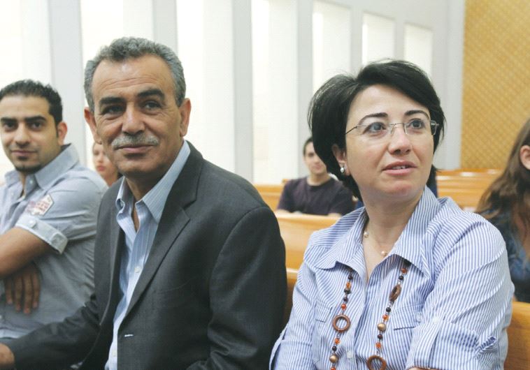 MK HANEEN ZOABI (right) sits with MK Jamal Zahalka at the Supreme Court in Jerusalem in May 2012.