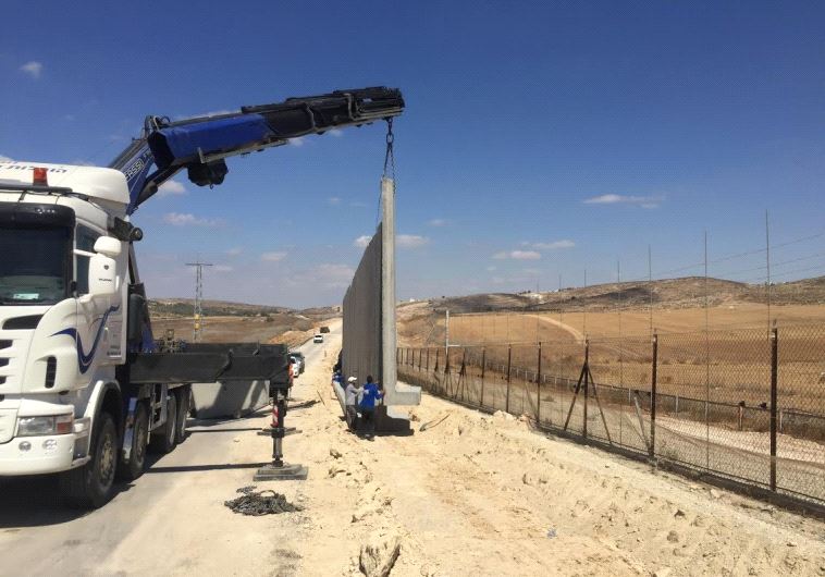 44km of new concrete wall are being built along the Green Line west of Hebron to prevent terror infi
