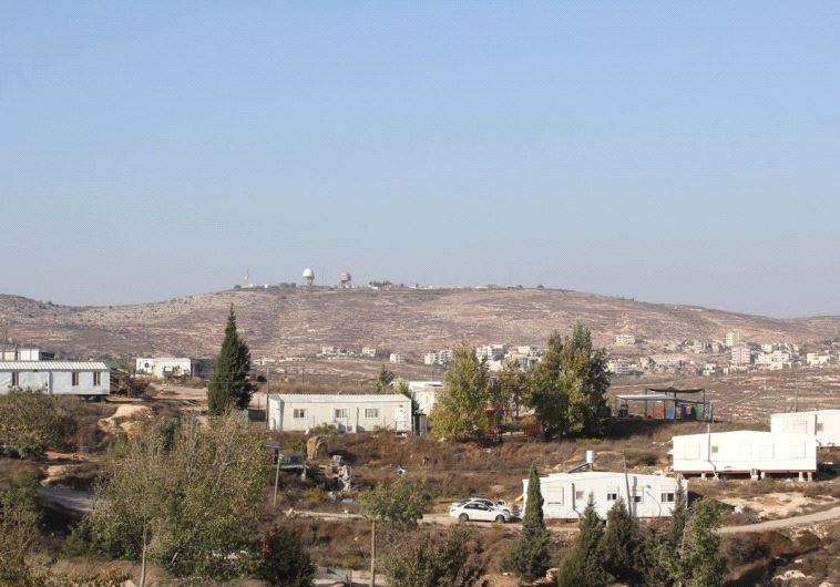 THE AMONA OUTPOST is seen in the Binyamin region of the West Bank