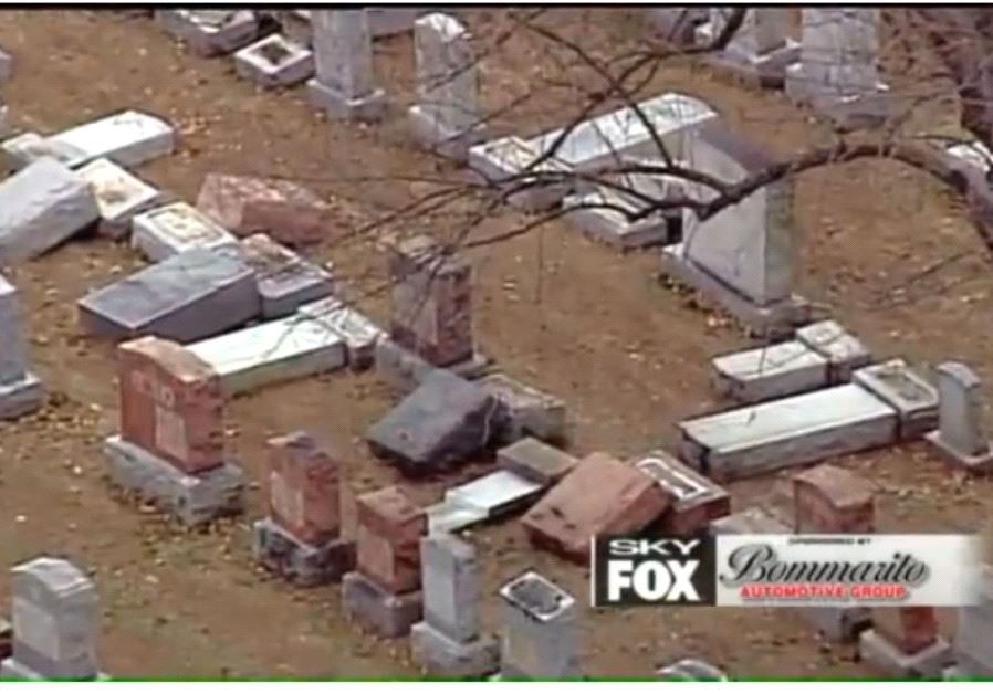 FOX2NEWS broadcasts footage of vandalized headstones at a St. Louis area Jewish cemetery