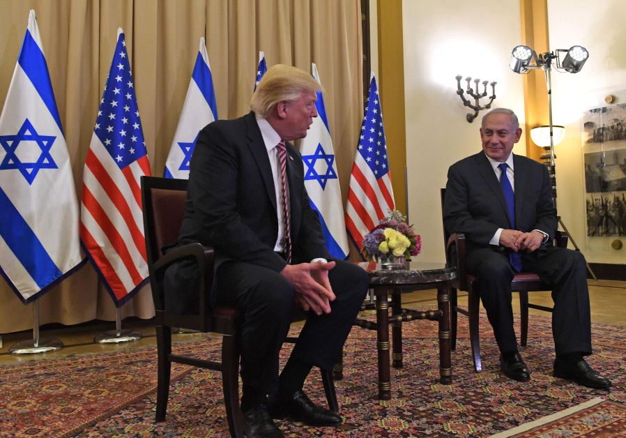 Donald Trump and Benjamin Netanyahu at the King David Hotel, May 22 2017.