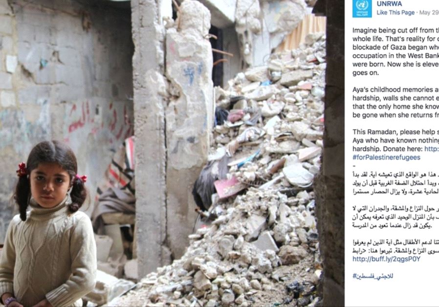 UNRWA Twitter screenshot