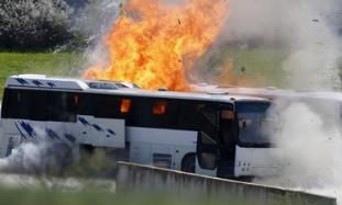 Investigators recreate the Hezbollah Bulgaria bus bombing last July which targeted Israeli tourists