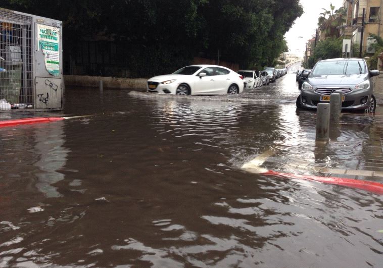 Flooding in Tel Aviv. Credit: Israel Electric Company. 