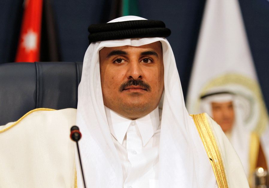 Emir of Qatar Sheikh Tamim bin Hamad al-Thani attends the 25th Arab Summit in Kuwait City (Reuters)