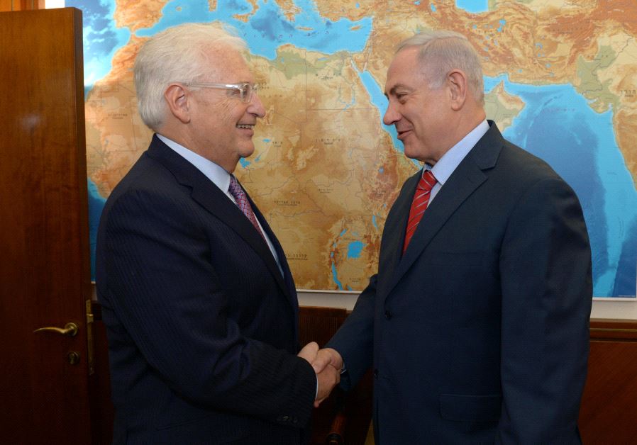 Prime Minister Benjamin Netanyahu meets with US Ambassador to Israel David Friedman.