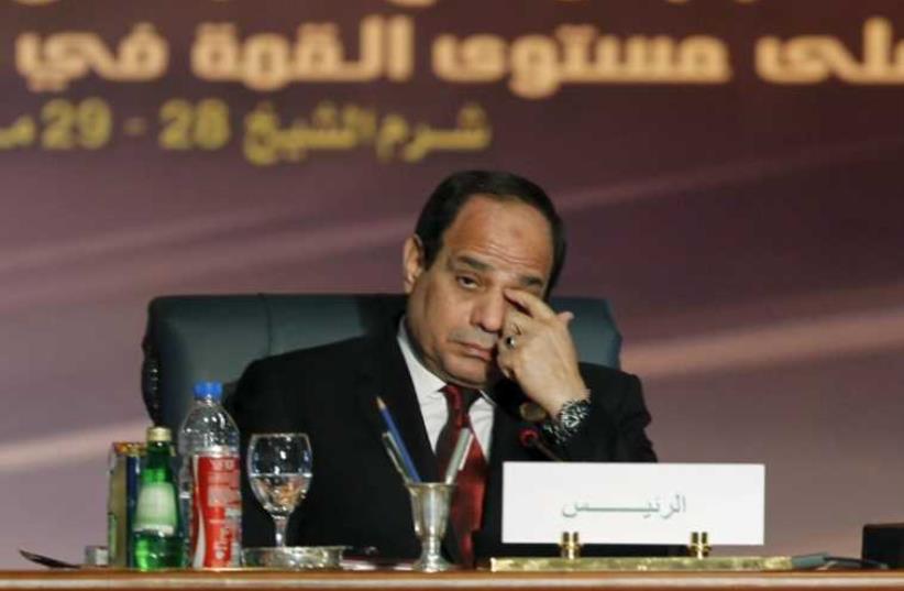 Egyptian President Abdel Fattah al-Sisi. (photo credit: AMR ABDALLAH DALSH / REUTERS)