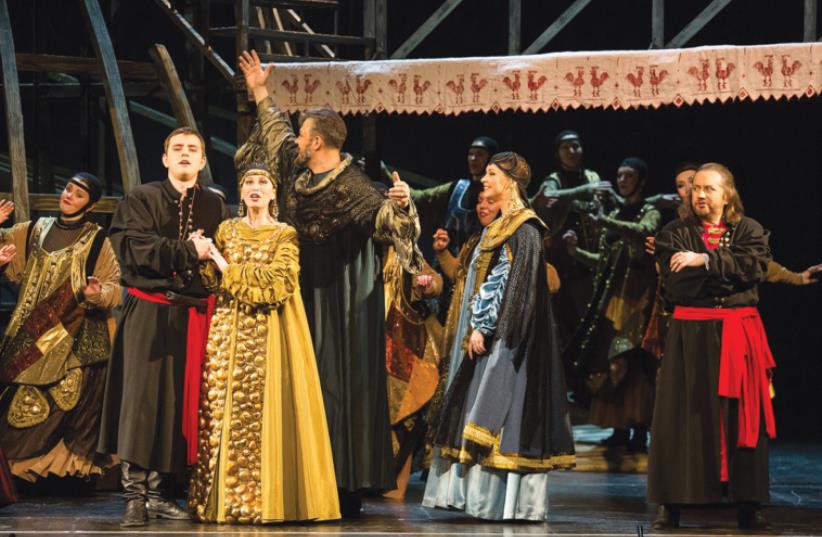 THE COMPANY of Rimsky-Korsakov’s The Tsar’s Bride performance at the the Israel Opera House (photo credit: Courtesy)