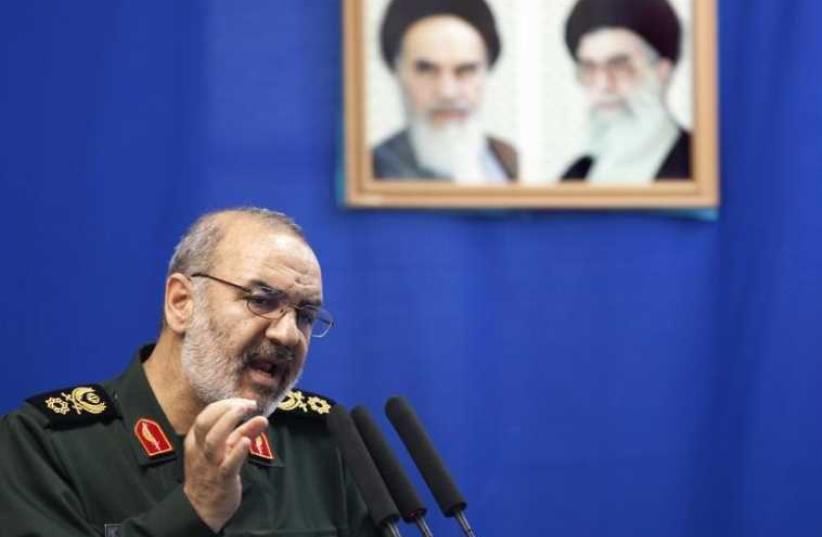 Hossein Salami, deputy head of Iran's Revolutionary Guard (photo credit: REUTERS)