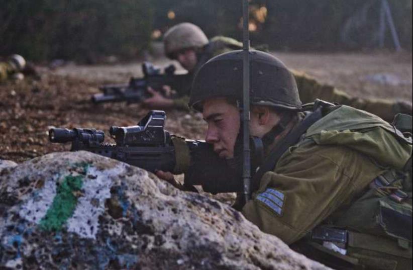 Sword Battalion holding a combat drill in 2013. (photo credit: IDF SPOKESMAN’S UNIT)