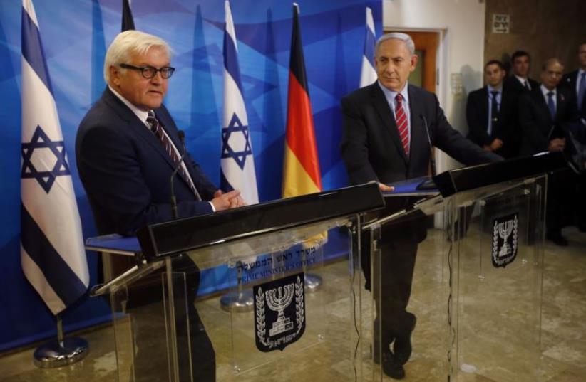 Benjamin Netanyahu and Frank-Walter Steinmeier in November 2014 (photo credit: REUTERS)